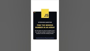Missing number in an array |  Javascript Master #coding #javascript