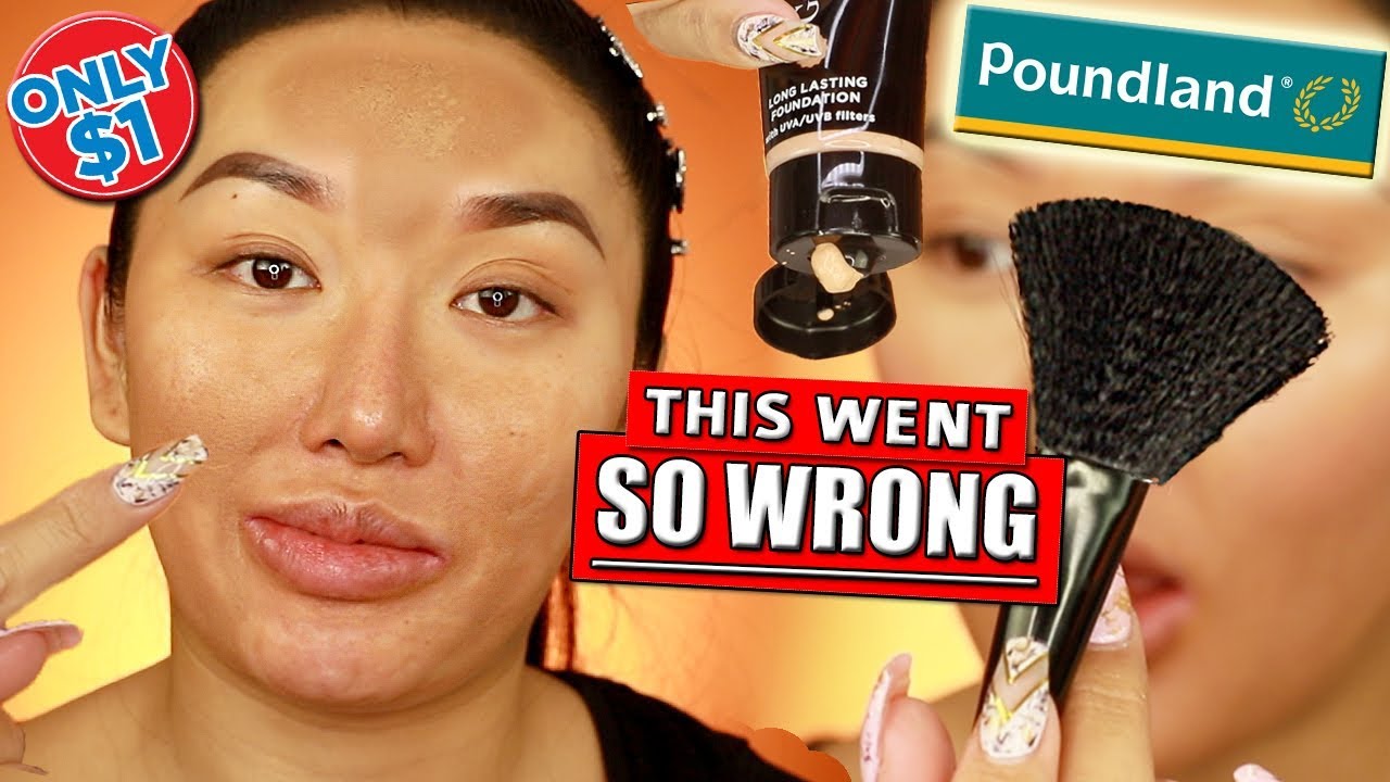TESTING FULL FACE OF POUNDLAND MAKEUP CHALLENGE