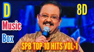Top 10 SPB Songs Vol-1 | Tamil songs | SPB Tribute | 8D Music | Use headphones