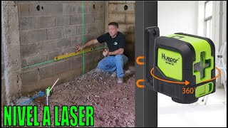 Nível Laser Autonivelante 2 Linhas Verde 30m Suporte Magnético e Bolsa Huepar