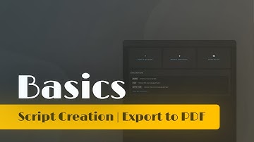 Script Creation | Export to PDF | Clapperbie