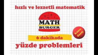 6 Daki̇kada Yüzde Problemleri̇ Konu Özeti̇ Tekrar