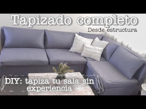 negro Complejo garra Cómo tapizar: tapizado completo sin experiencia DIY: hice mi propia sala💕  - YouTube