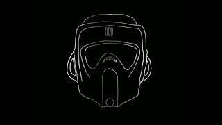 Speed drawing of a scout trooper helmet