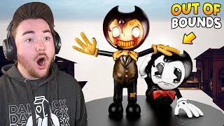 OUT OF BOUNDS SECRETS!!! (Flying Mod) | Bendy and The Dark Revival (Mods)