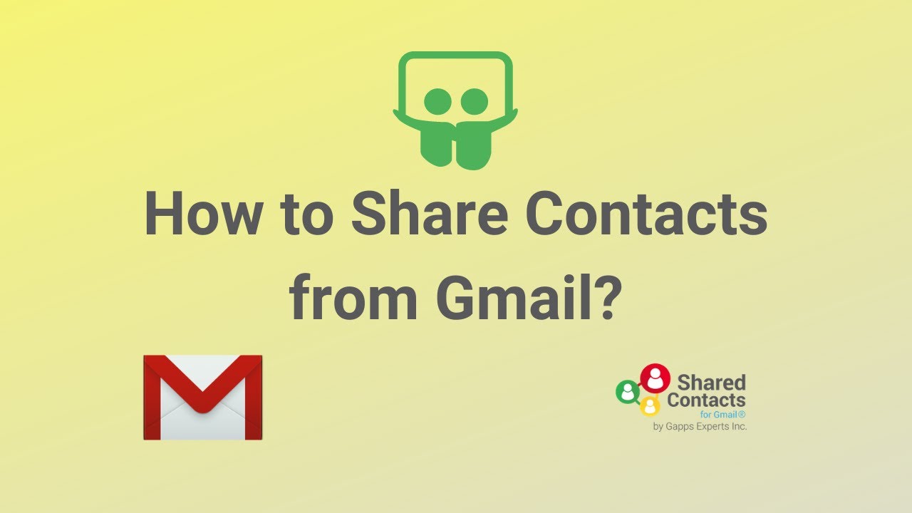 How to share contacts directly from Gmail? | Share Google Contacts from ...