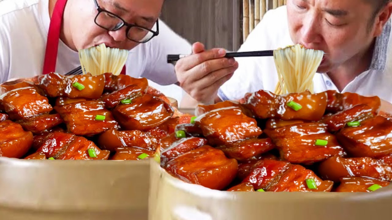 5斤豬肉，二弟做“紅燒牛肉麵”，香辣勁道大口嗦面吃過癮！【鐵鍋視頻】