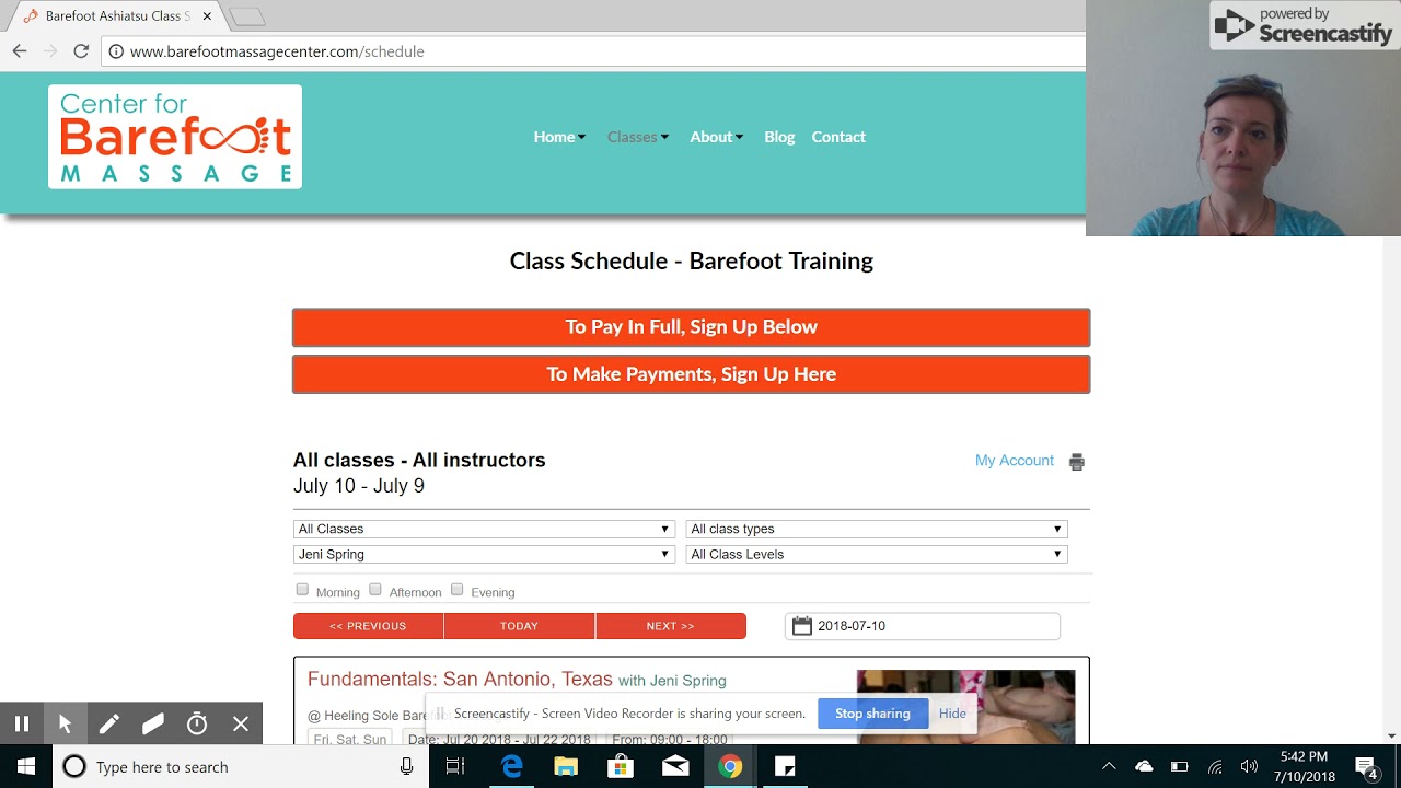 How to register for a FasciAshi class