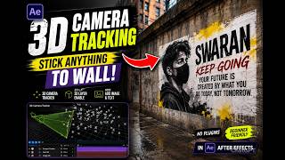 Stick anything to a wall in after effects 3D camera tracking  [ Beginner tutorial ]