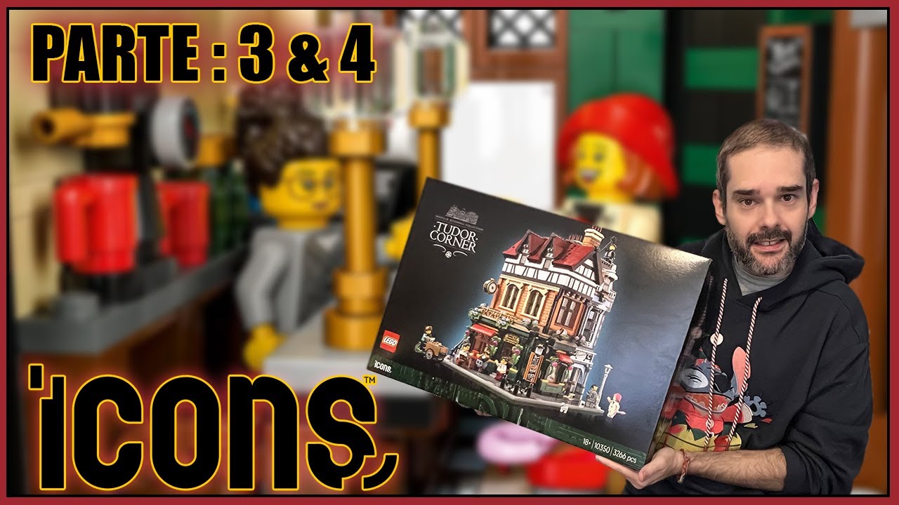 LEGO Icons La esquina Tudor 😍 Montando el nuevo modular de LEGO 😍 Parte 3 & 4