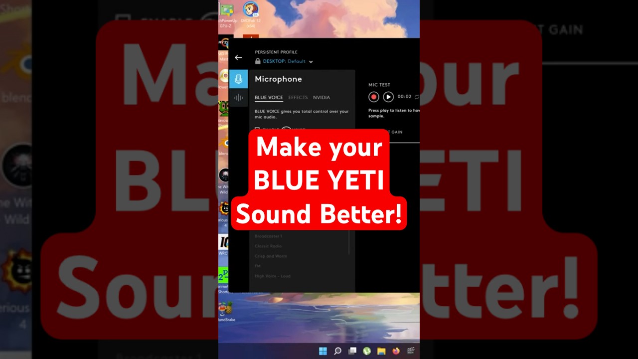 Make Your Blue Yeti sound better with these settings! 