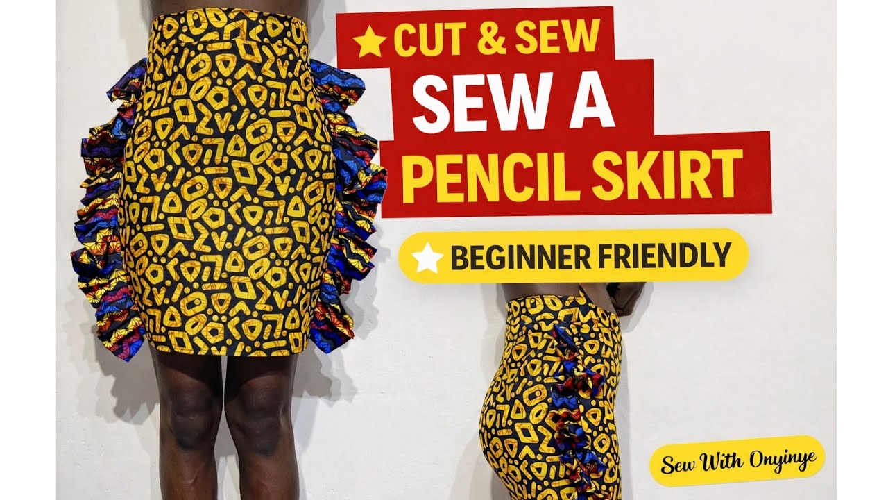 How To Cut and Sew a Pencil Skirt | Beginner Friendly Step-by-Step Tutorial