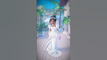 Does your bestie play DTI too?🤍Wedding Day Theme Outfit Idea (VIP & NO VIP) #dresstoimpress #trend