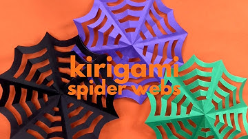 Halloween Craft: Kirigami Spider Webs