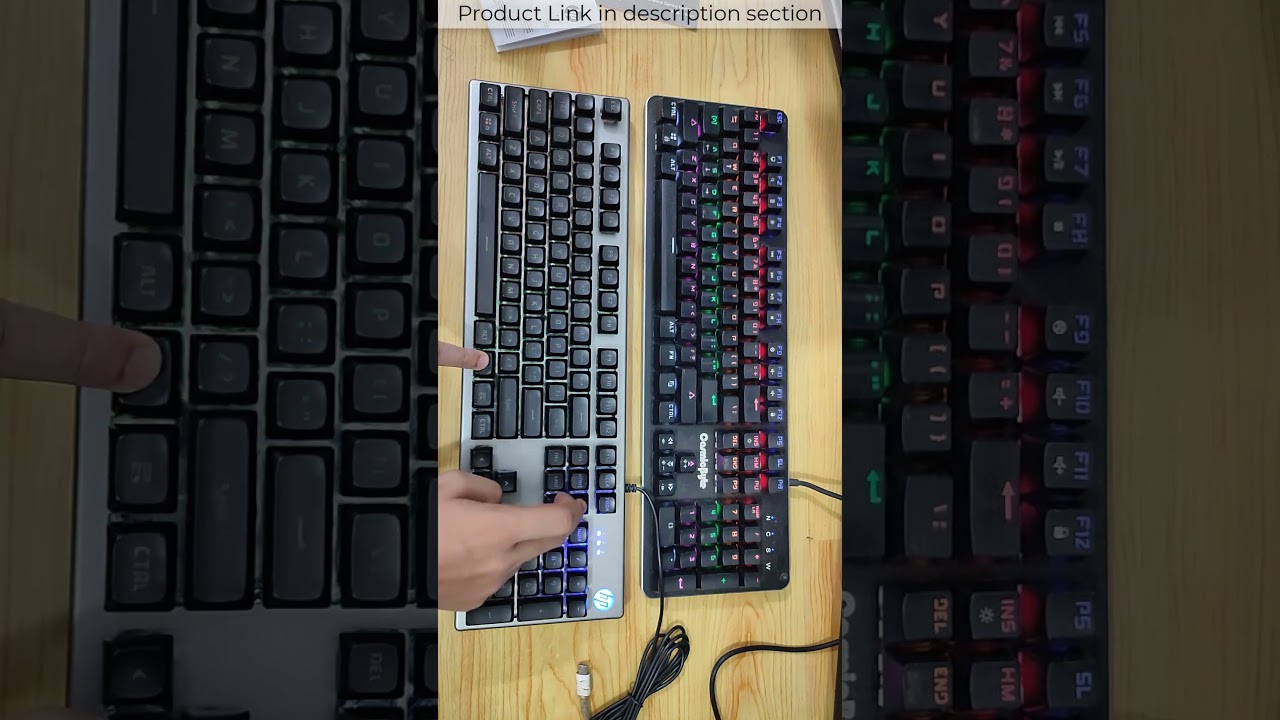 HP K500F VS Cosmic Byte CB-GK-27 Mechanical Gaming Keyboard detail comparison -- Gaming test 