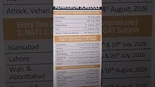 COMSATS University fall admissions 2026| last date to apply in comsats university