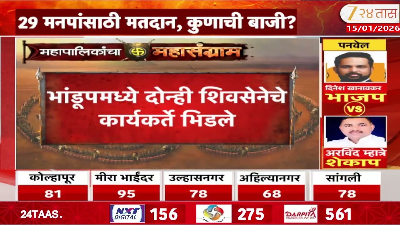 Bhandup ShivsenaUBT- Shivesena Rada | भांडूपमध्ये दोन्ही शिवसेनेचे कार्यकर्ते भिडले | Zee24Taas