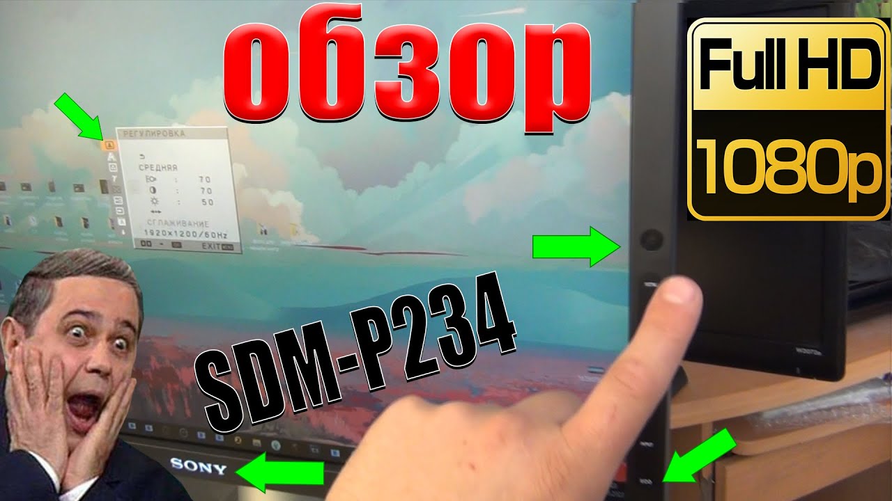 SONY SDM-P234 2006 год 1920х1080. ПРЕМИУМ монитор из ПРОШЛОГО!!! ОБЗОР И ТЕСТ!!