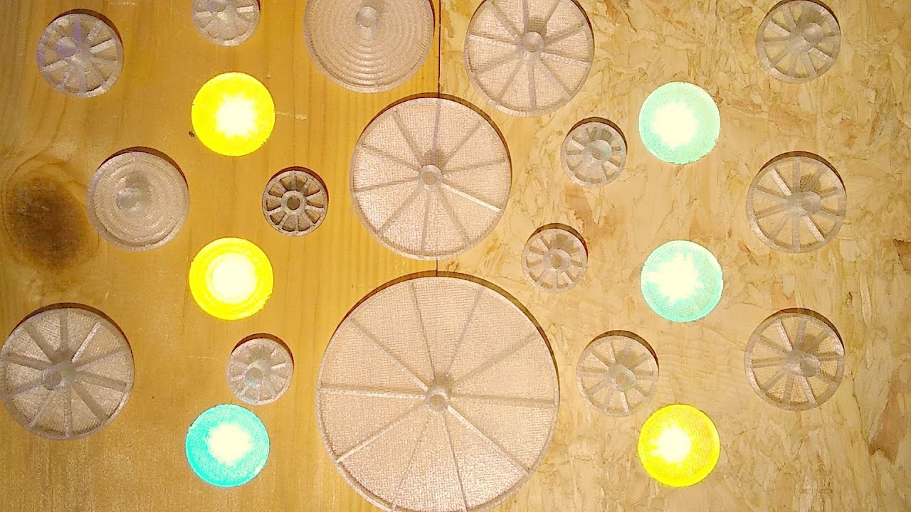 DIY pinball-style lights for recessing into wooden surfaces