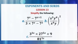 How to simplify exponential expressions| Laws of exponents| Grade 11 math British Columbia 