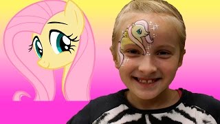 Пони: Рисуем Пони на лице. Пони Флатершай. Аквагрим. Pony Fluttershy. akvagrim(Я обожаю Пони и мне нарисовали на лице мою любимую Поняшку, пони Флатершай. Я с этим рисунком ходила весь..., 2015-10-31T15:00:00.000Z)