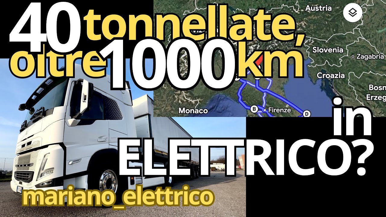 Un TIR ELETTRICO, 22 TONNELLATE di CEMENTO, oltre 1000 km in TRE GIORNI? Guarda QUI!