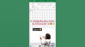 💯 Create Multiplication Table in Just a Few Seconds in Excel! | #SmartPCGuide