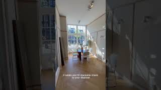 Multifunctional space in 17th century canal house on streetlevel with display windows