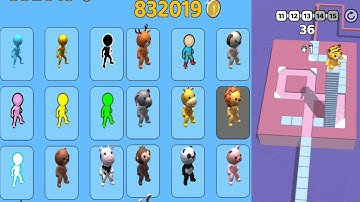 STACKY DASH ALL SKINS UNLOCKED GAMEPLAY