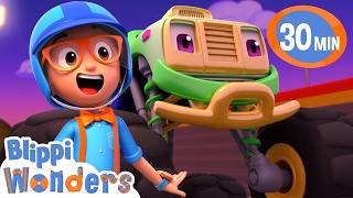blippi wonders monster trucks more blippi animated series
