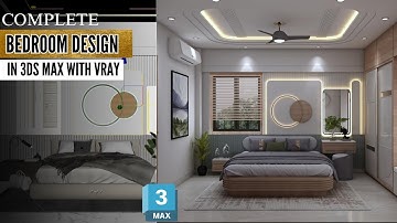 3DS Max Complete Bedroom Design with V-ray