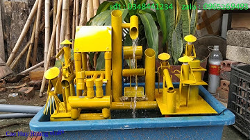 giới thiệu tiểu cảnh guồng nước 5 người với bộ gõ nhạc