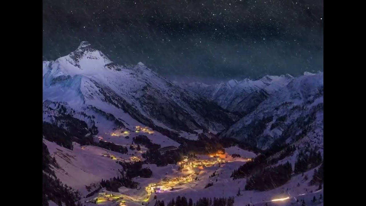 Snow Storm ASMR ❄️ Winter Mountain Ambience | White Noise for Deep Sleep & TV Background