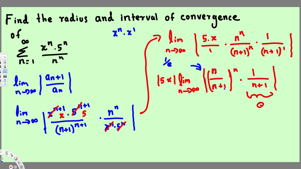 Interval of convergence calculator