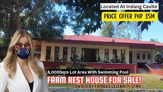 Bungalow Rest House Farm With Swimming Pool 8,000Sqm Owned By Pinay Celebrity Star @Indang Cavite