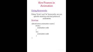 Key Frames in Animations Using Keywords #keyframeanimationusing keywords #keyframeanimations #css