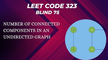 LeetCode 323 : Number of Connected Components in an Undirected Graph | Blind 75 | Graph Theory