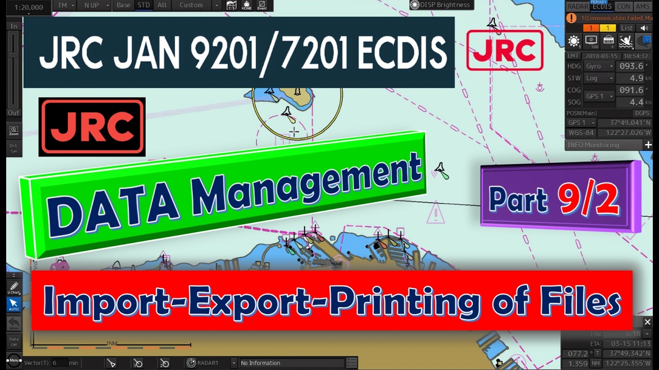 JRC ECDIS Part 9/2 DATA MANAGEMENT IMPORT EXPORT PRINTING of Files #jrc ...