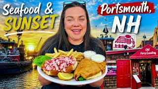 Trying Fresh New England Seafood | Waterfront Dining In Portsmouth At Famous Old Ferry Landing