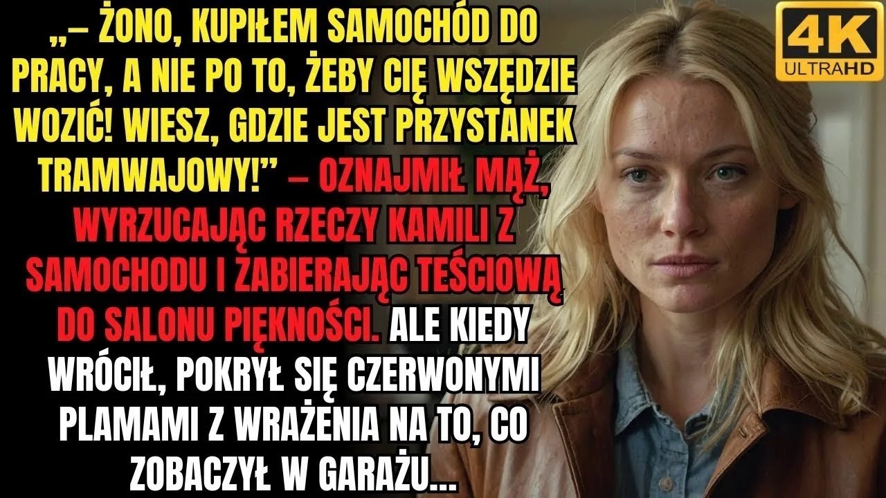 Zapięłam ostatni guzik bluzki i znieruchomiałam przed lustrem. Twarz w odbiciu była spokojna, ale pozbawiona wyrazu — jakby kobieta, którą widziałam, powoli znikała. Wtedy usłyszałam klakson....