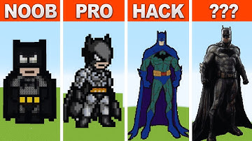 NOOB VS PRO VS HACKER Pixel Art Minecraft ✨ Batman