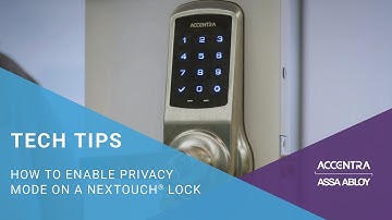 How to enable privacy mode on an ASSA ABLOY ACCENTRA nexTouch Lock