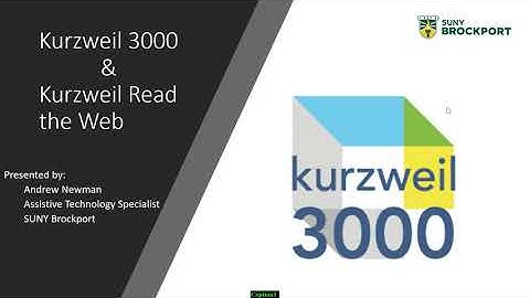 Intro to Kurzweil 3000 and Read the Web