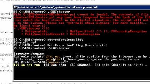 Powershell: Changing Execution Policy for scrip