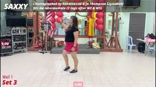 SAXXY line dance walk thru