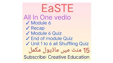 Module 3 | unit 6 | solved activities | Shuffling Question | End of module Quiz | creative education