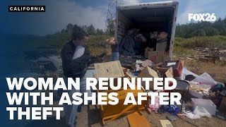 Woman reunited with father's ashes after U-Haul theft during move to California