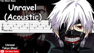 tokyo ghoul unravel acoustic sheet music piano