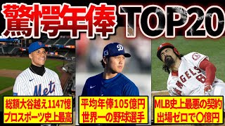 【驚愕】規格外のメジャーリーグ年俸ランキング2025年TOP20