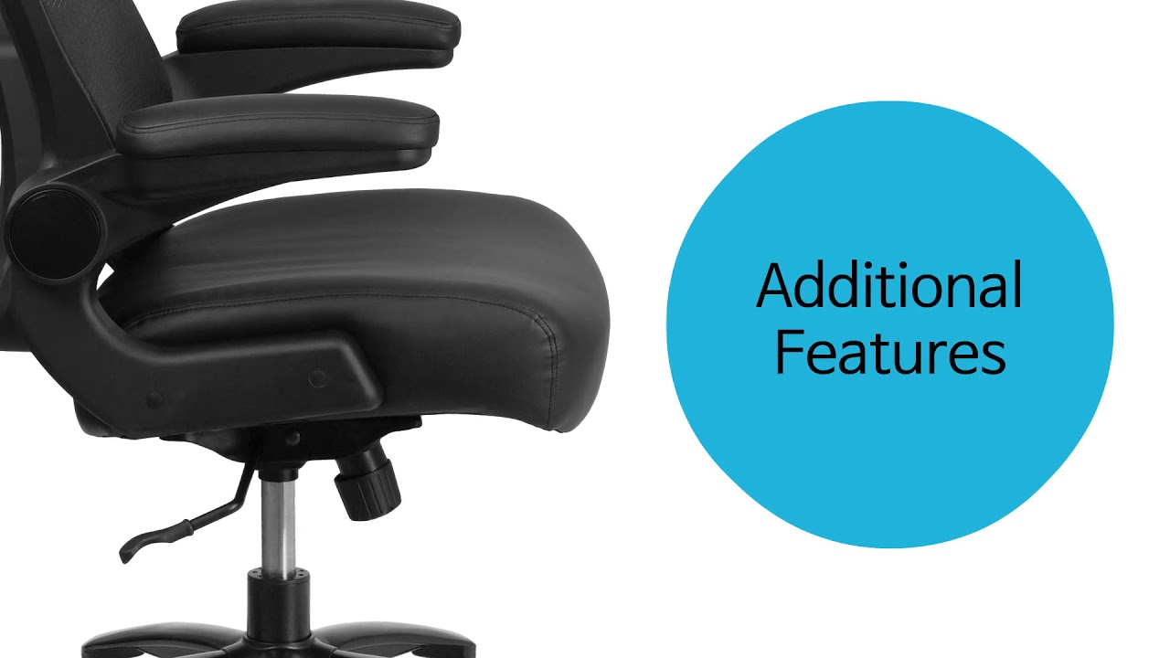 Husky Office® Big & Tall 500 lb Capacity Leather Swivel Task Chair